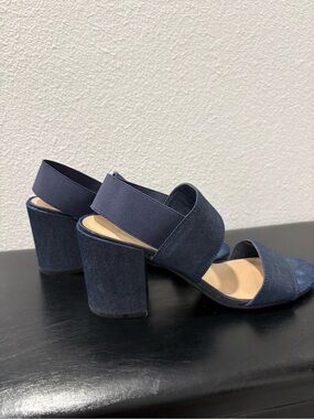 Unisa Navy Block Heel Sandals